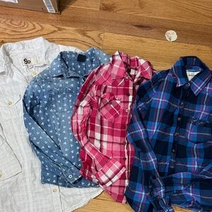 Abercrombie Kids Button Down Shirts - White, Blue, Pink, and Navy